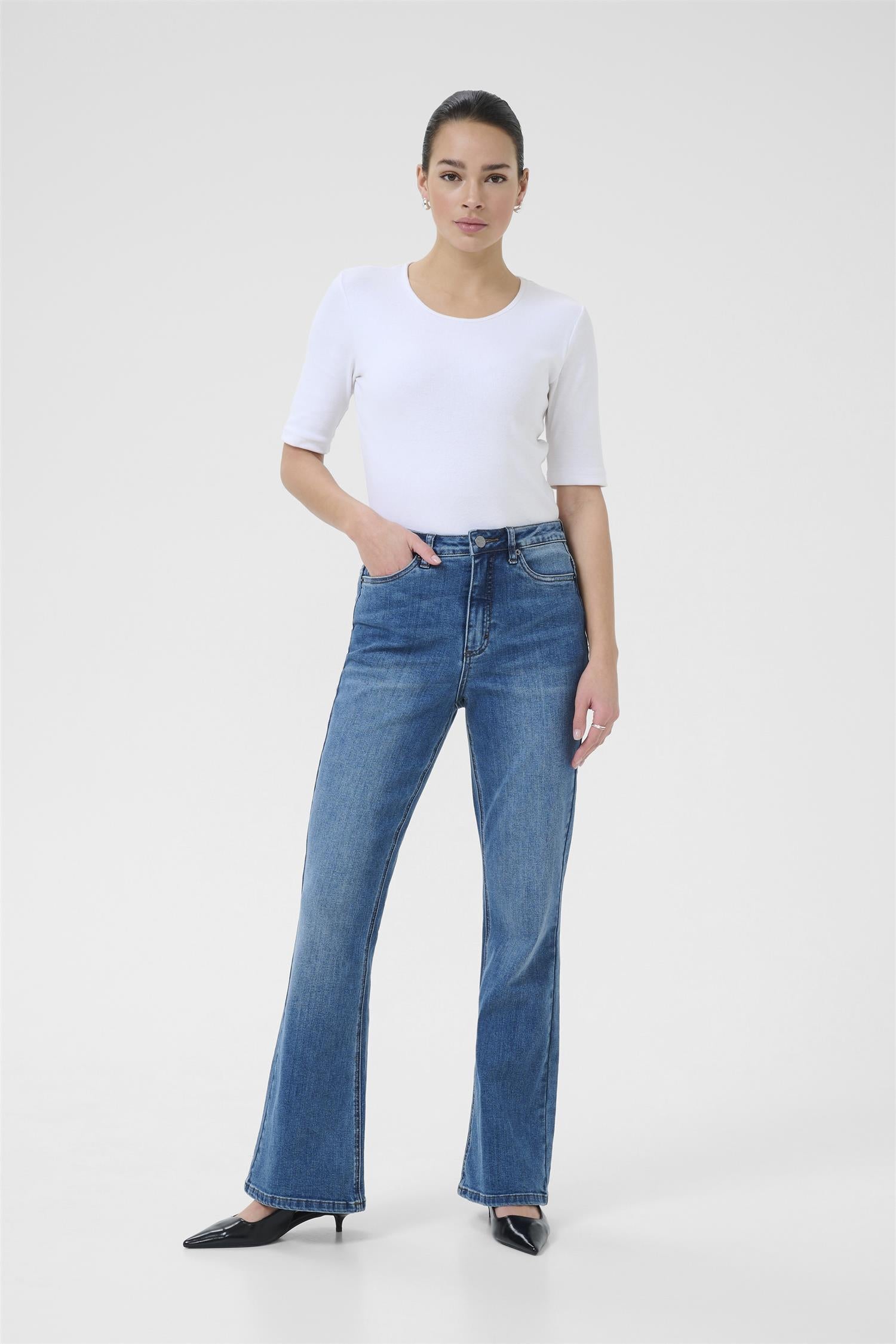 Kaforest Hw Slim Fit Jeans Blå