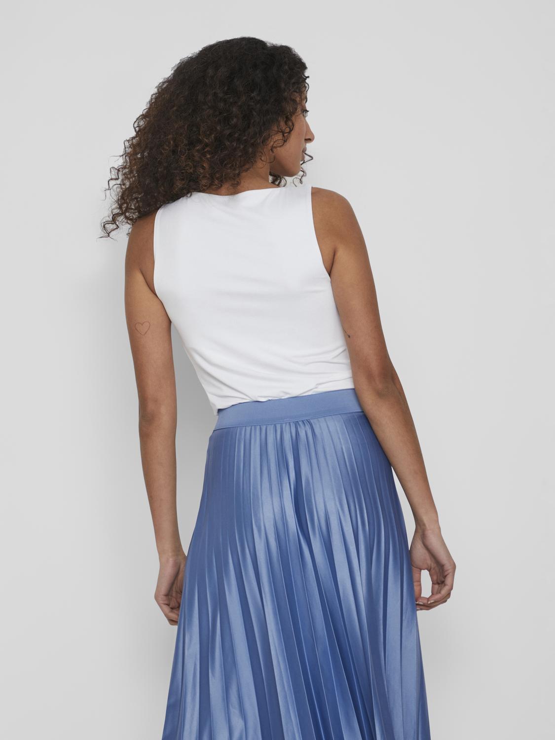 VIKENZA U-NECK S/L TANK TOP Klar Hvit