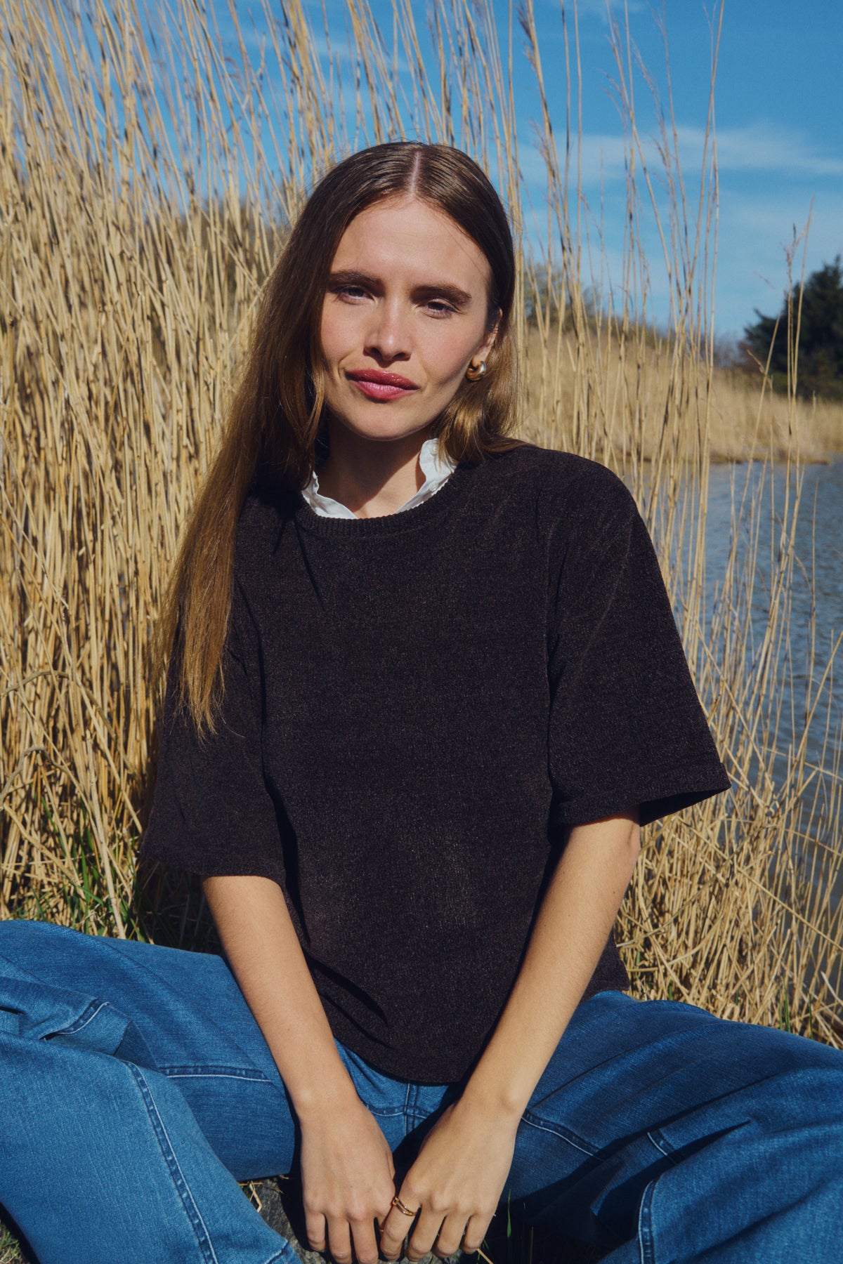 Fqtempo-Pullover Brun