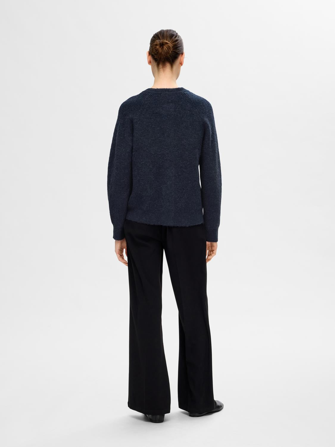 Slflulu Ls Knit Short Cardigan Noos Blå