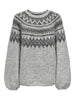 Onlreykja Ls O-Neck Knt Lysegrå