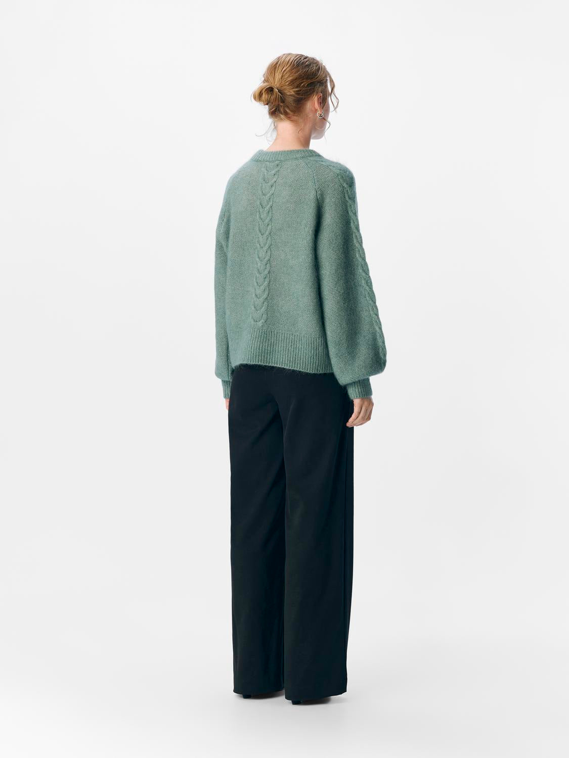 Objnete Lo Knit Pullover Noos Mellomgrønn