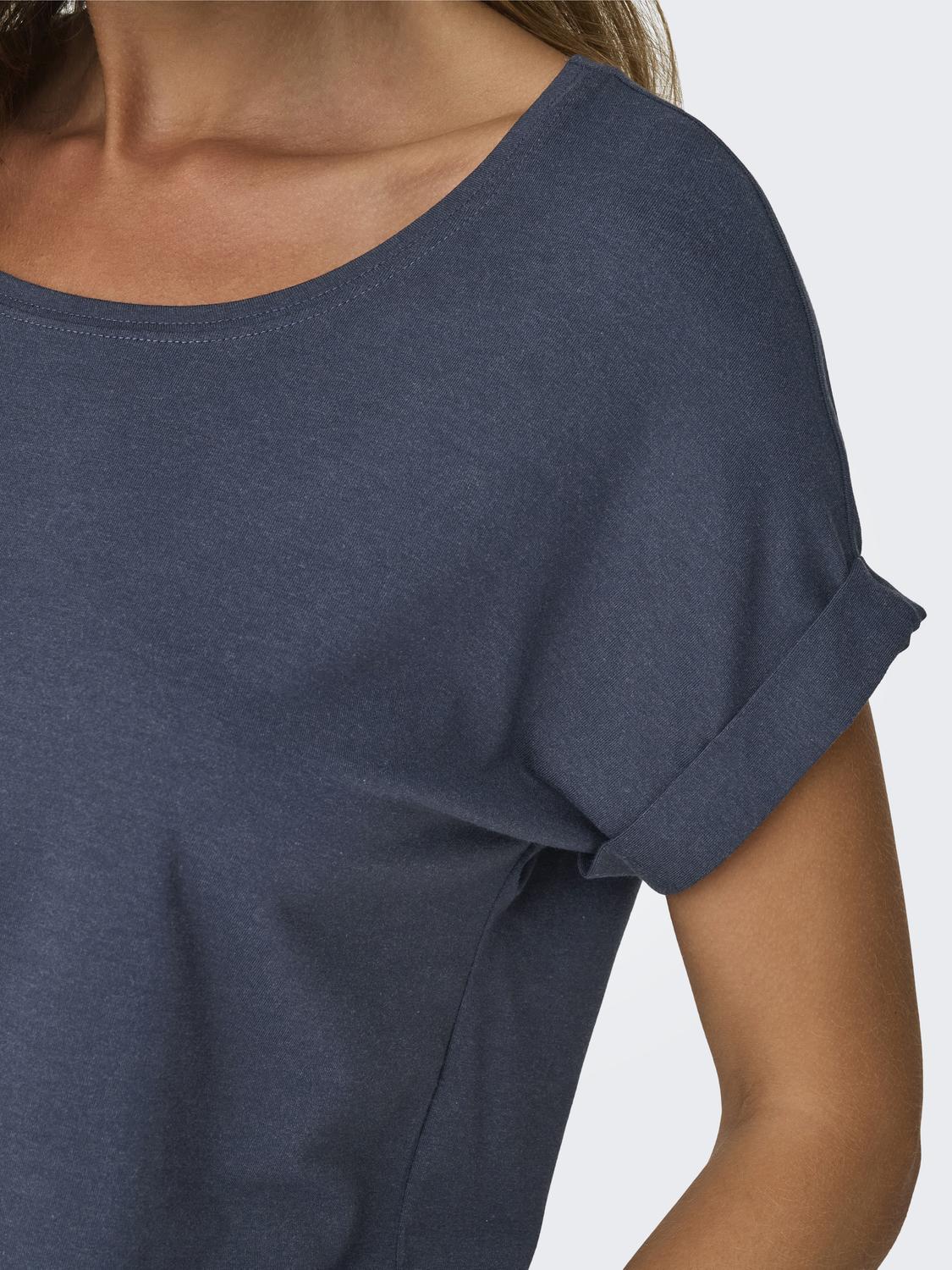 ONLMOSTER S/S O-NECK TOP NOOS JRS Mellomblå