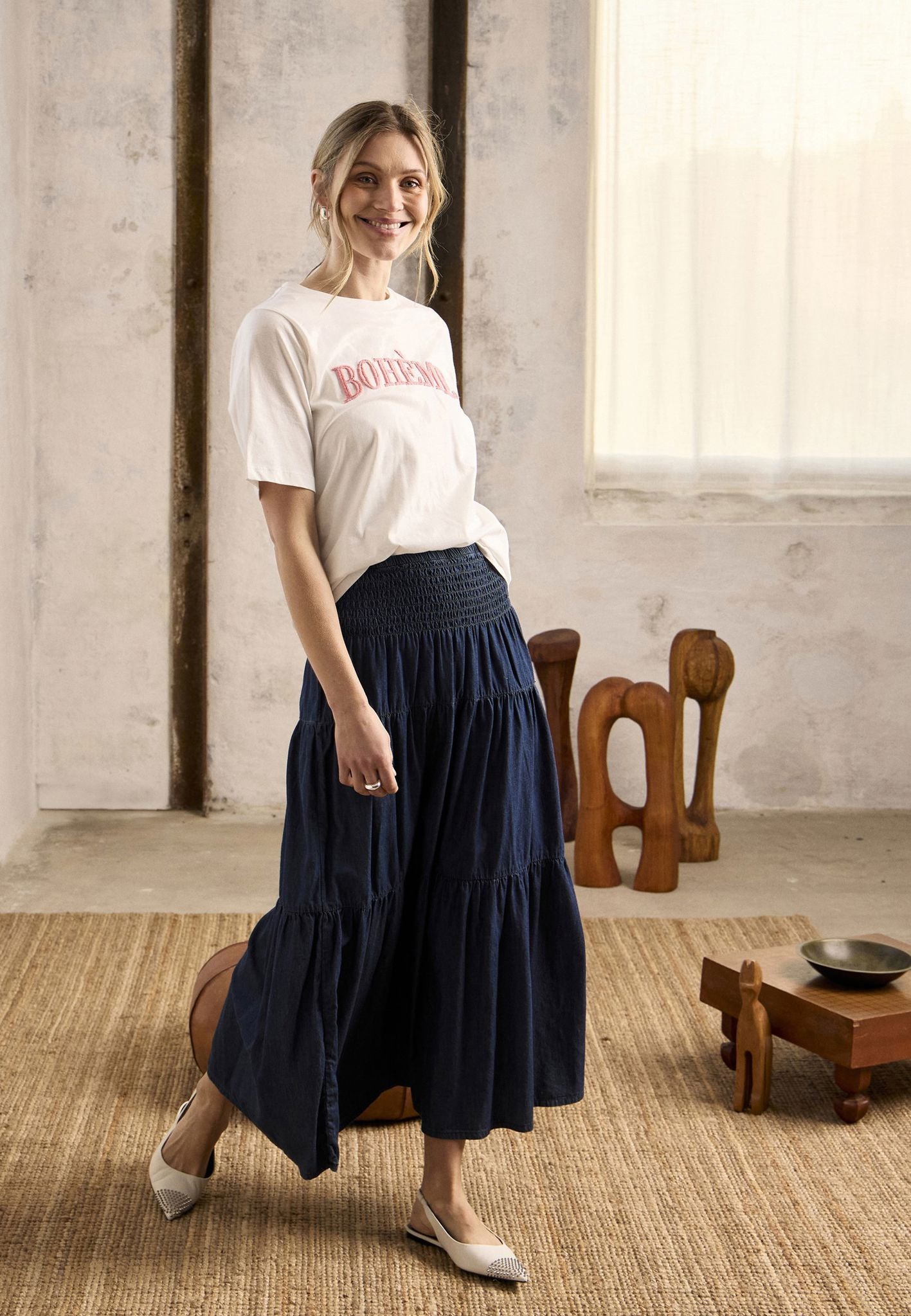 Pzjill Skirt Blå
