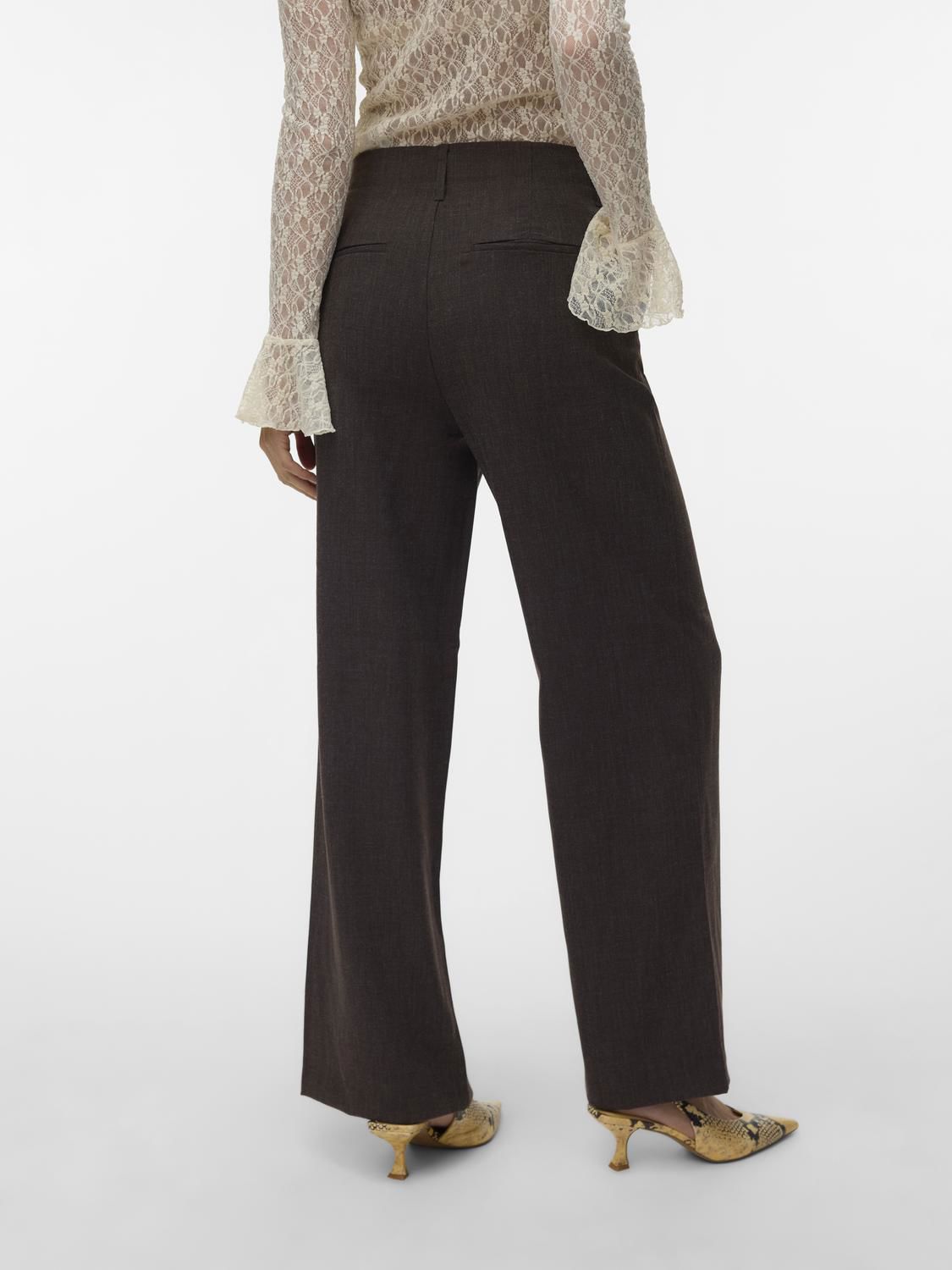 Vmbestie Hw Wide Pant Noos Brun