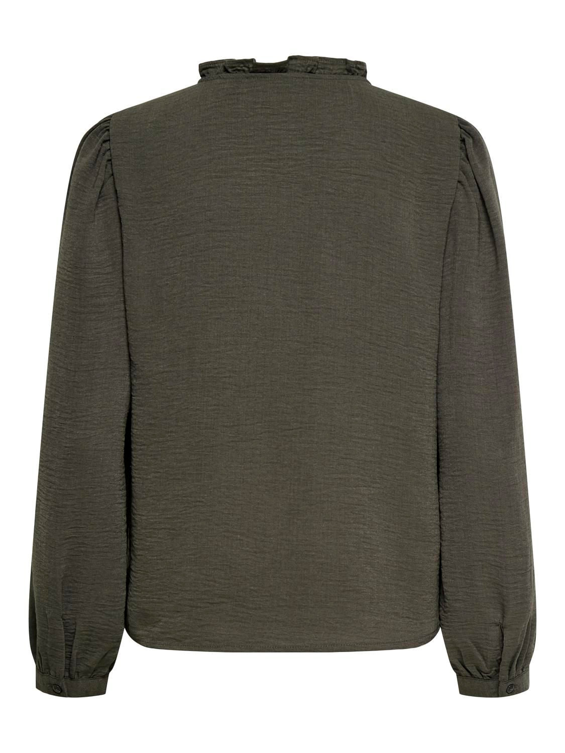 Jdyrachel Life L/s Pintuck Top Wvn Noos Grønn