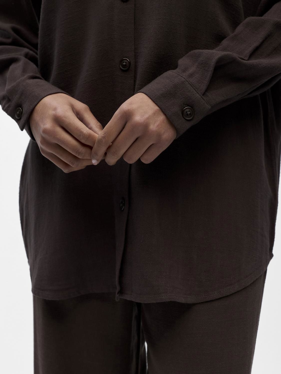 Objsanne L/s Shirt Noos Brun