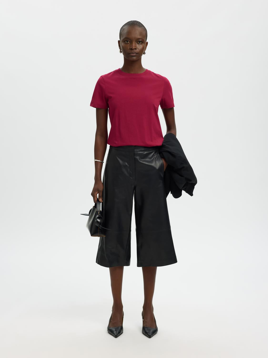 Slwmyessential Ss O-Neck Tee Noos Bringebær