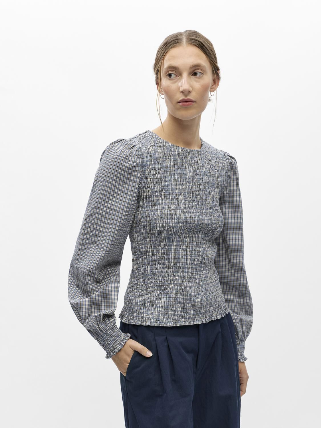 Objemma Ls Reg. Smock Top E Au 26 Blå