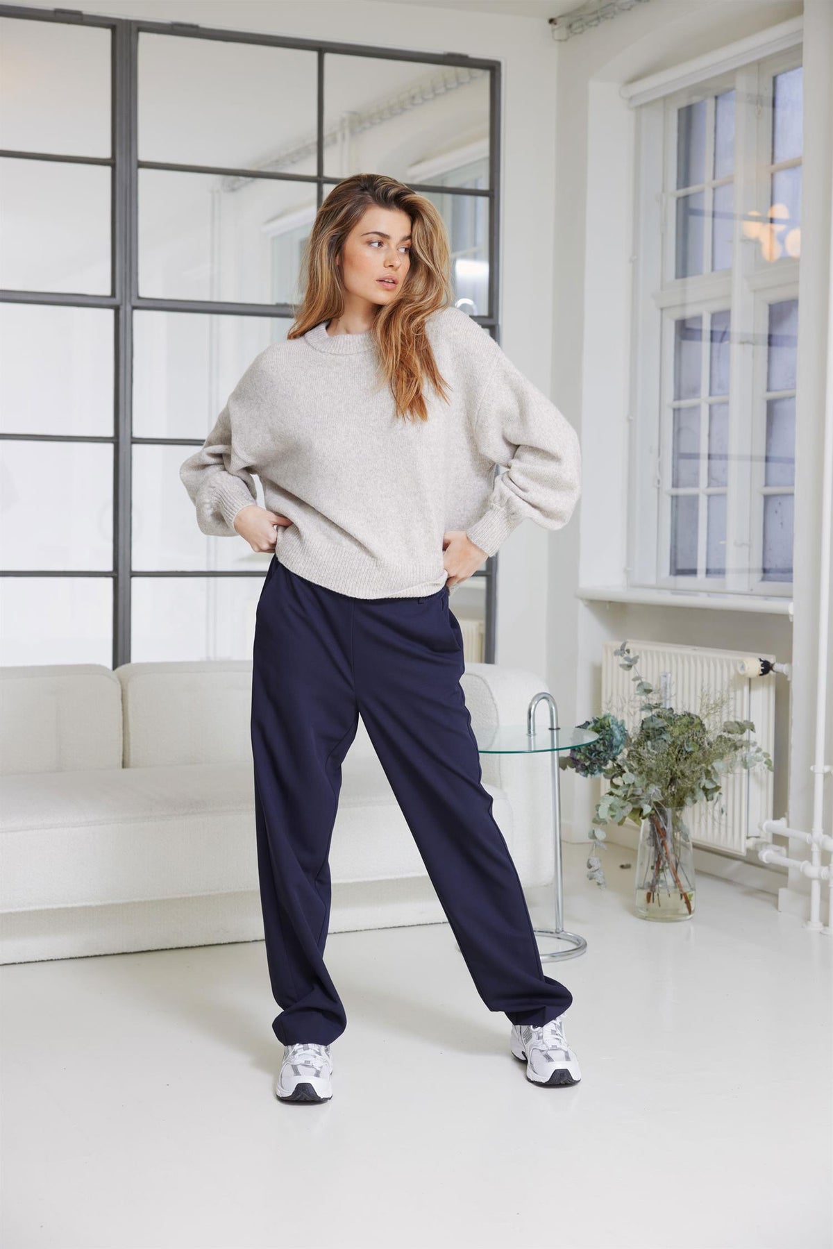Kamerle Pants Cropped Blå