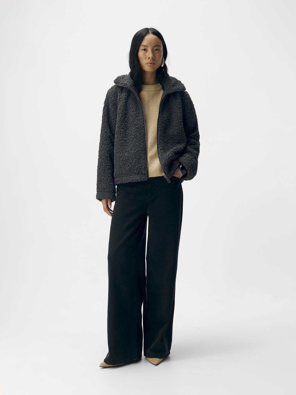 Objfreya Re L/s Jacket Noos Mørkegrå