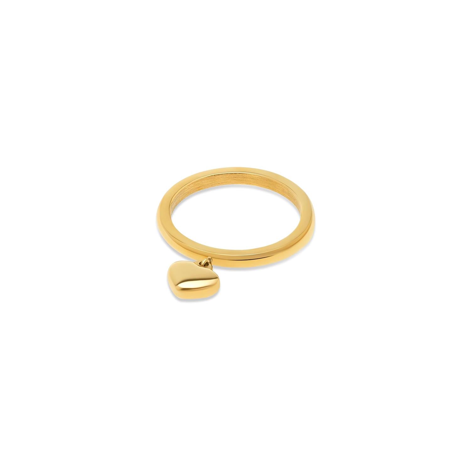 Iselin - Heart Ring Stainless Steel Gull