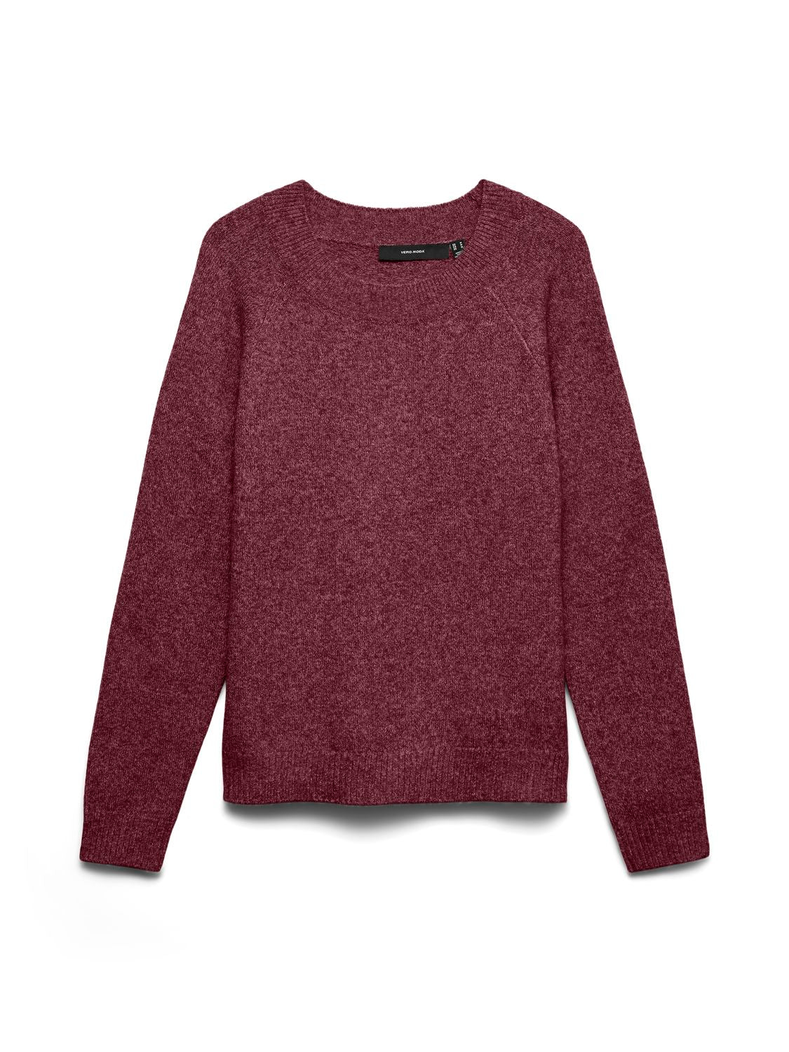 Vmdoffy Ls O-Neck Blouse Ga Noos Burgunder