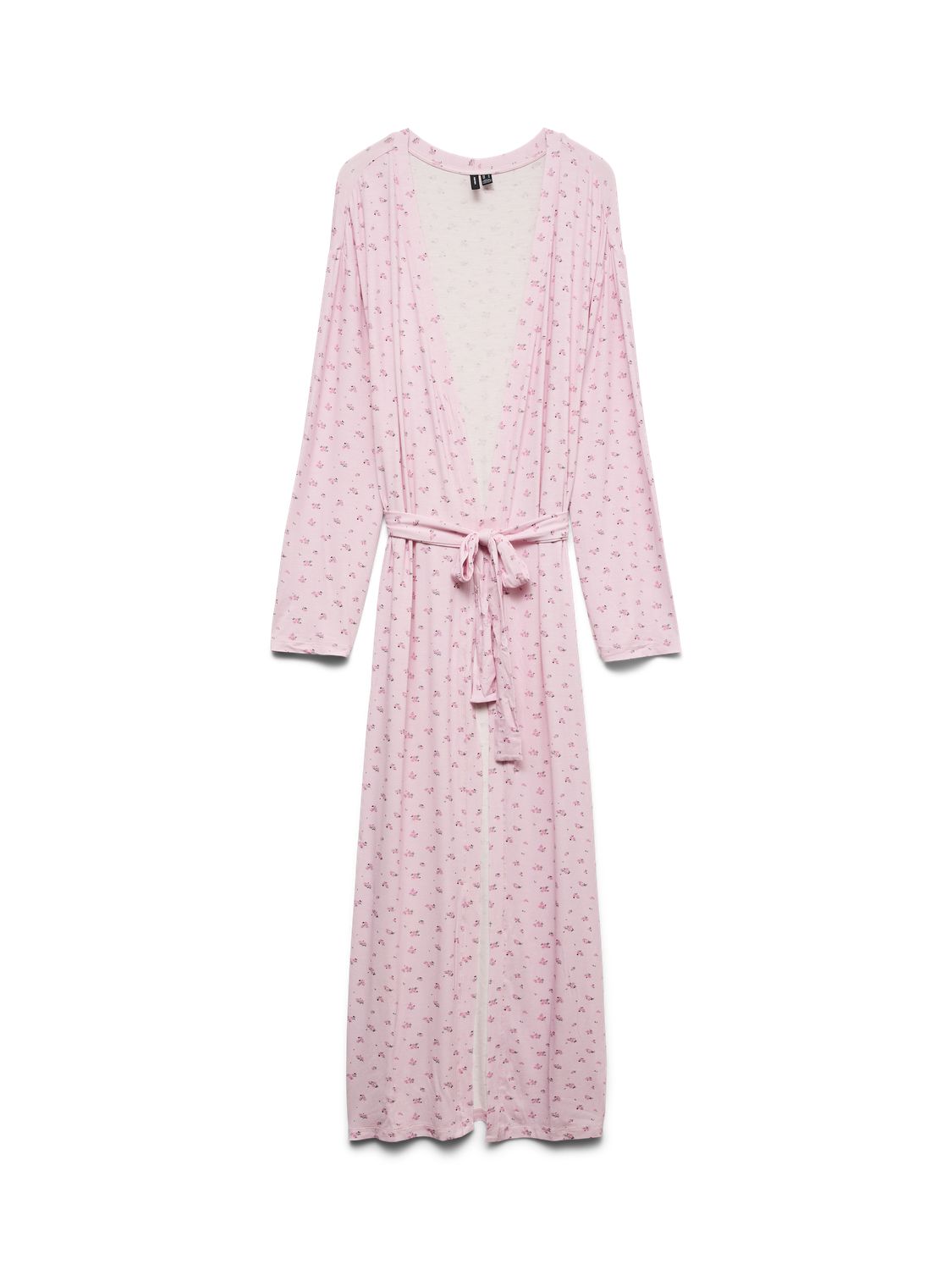 Vmesther Aop Ls Long Belt Cardigan Jrs Rosa