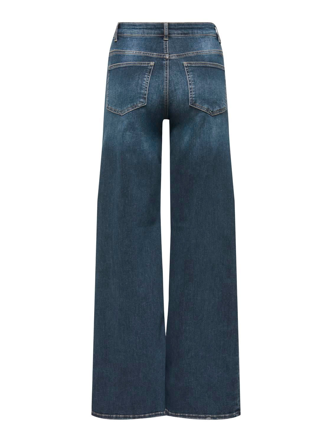 Onlmadison Blush Hw Wide Dnm Dot529 Noos Blå