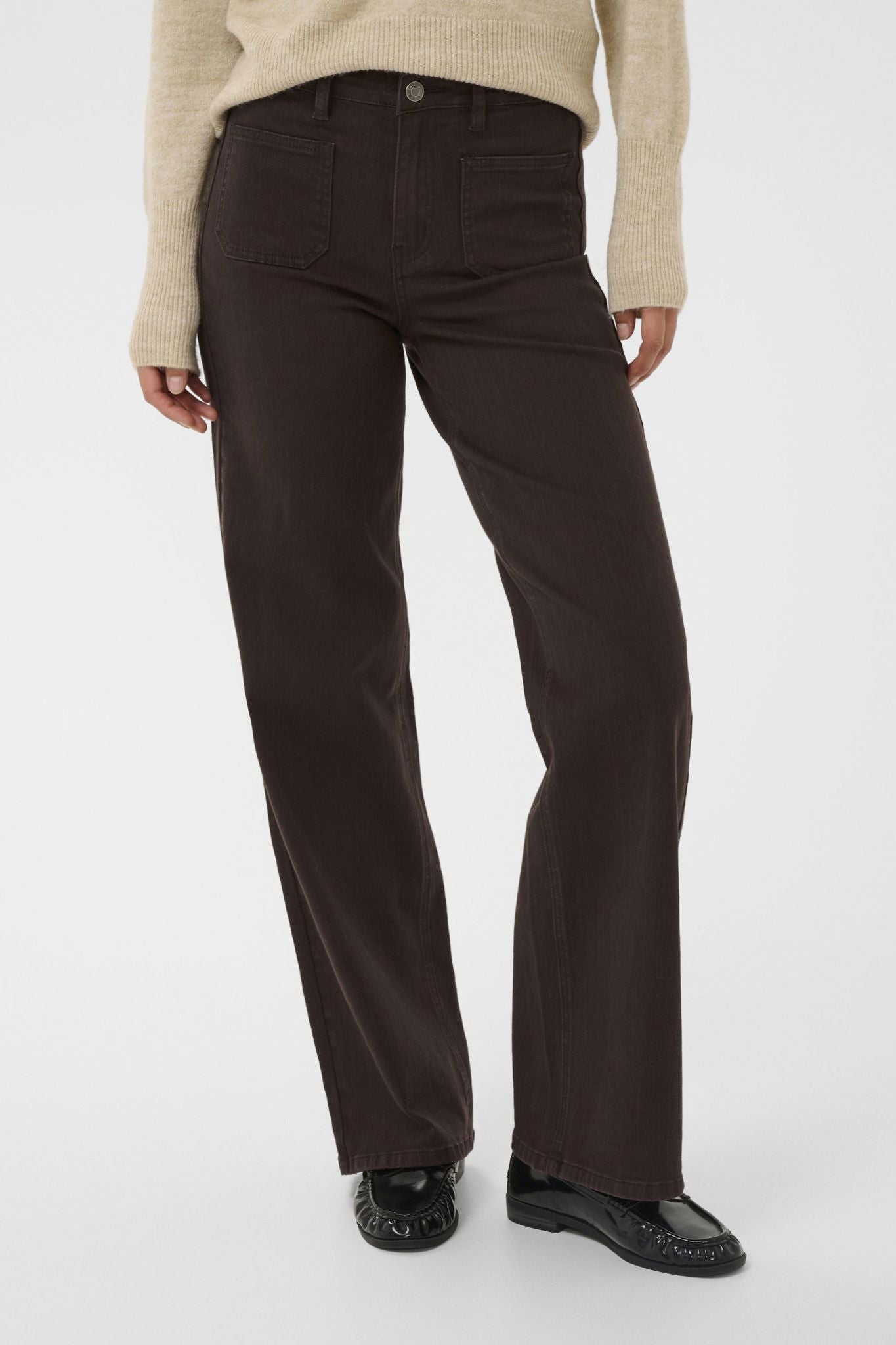 Kabrook Hw Reg Fit Jeans Brun