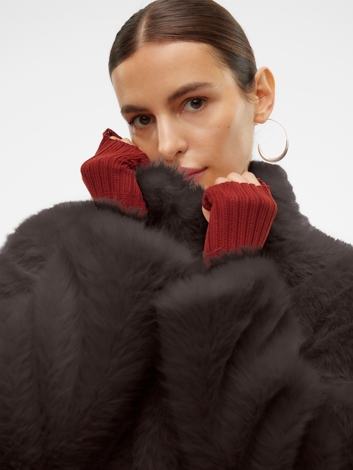 Vmmonroe Short Jacket Noos Mørkebrun