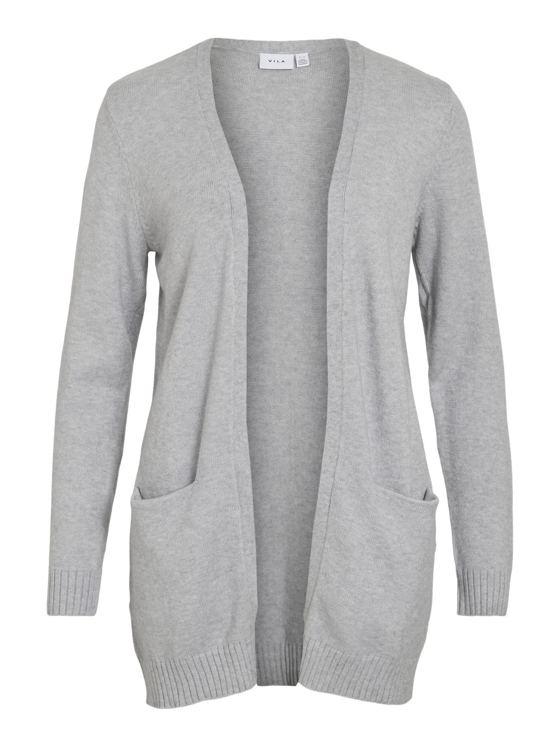 Viril Open L/s Knit Cardigan - Noos Lysegrå