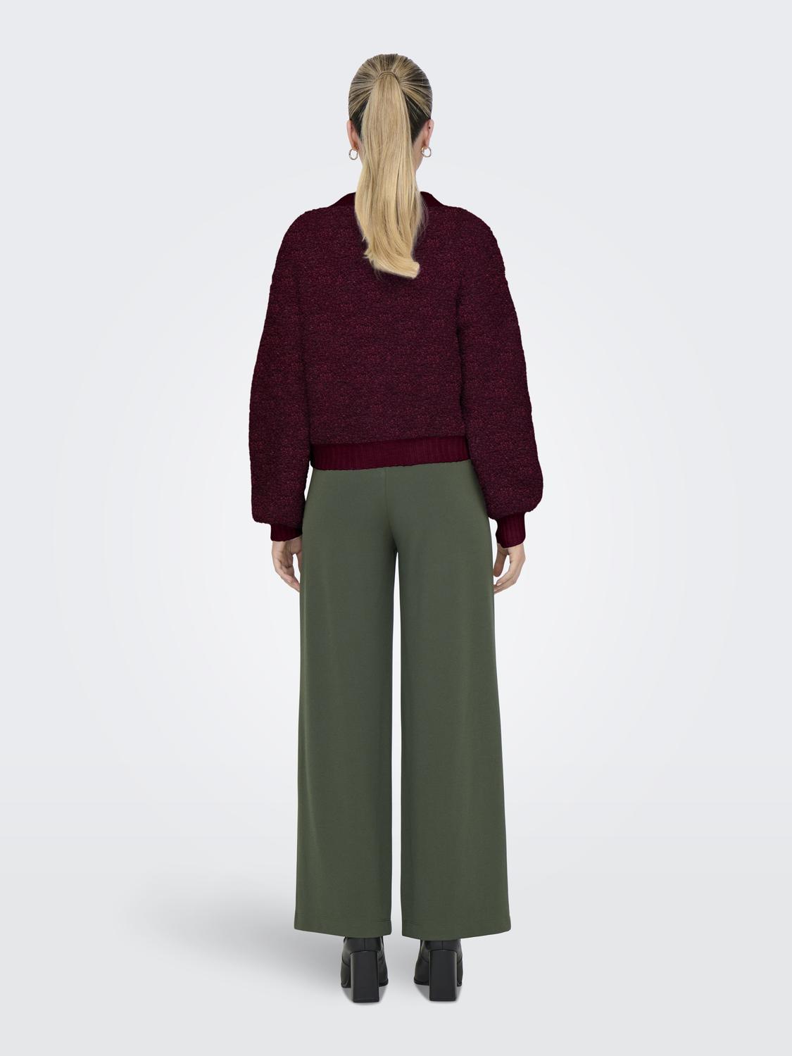 Jdyeira Life L/s Oneck Cardigan Knt Noos Mørkelilla
