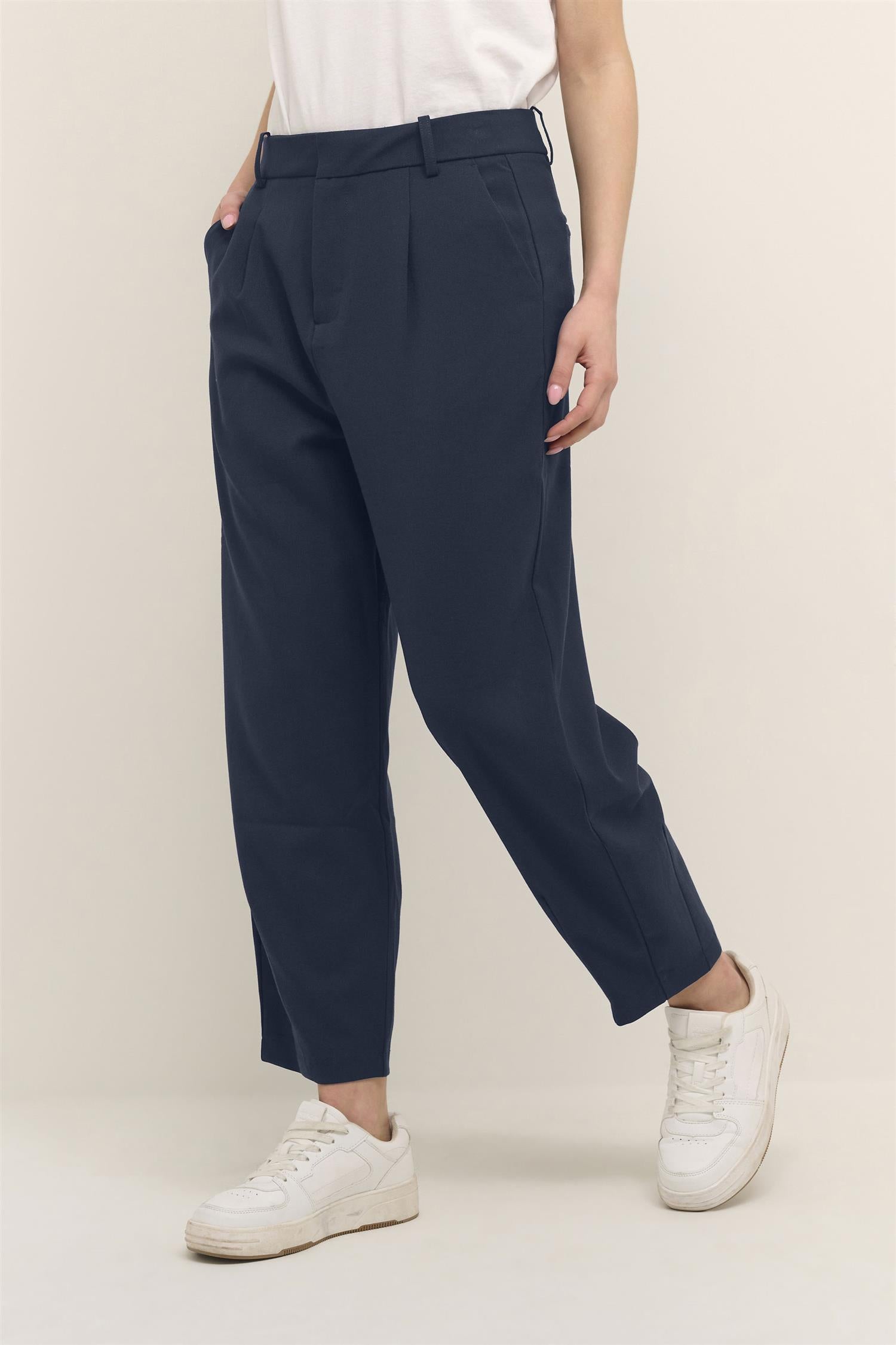 Kamerle Pants Cropped Blå