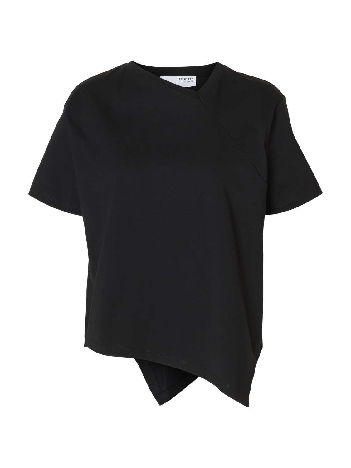 SLFMILA SS ASSYMETRIC TEE Sort