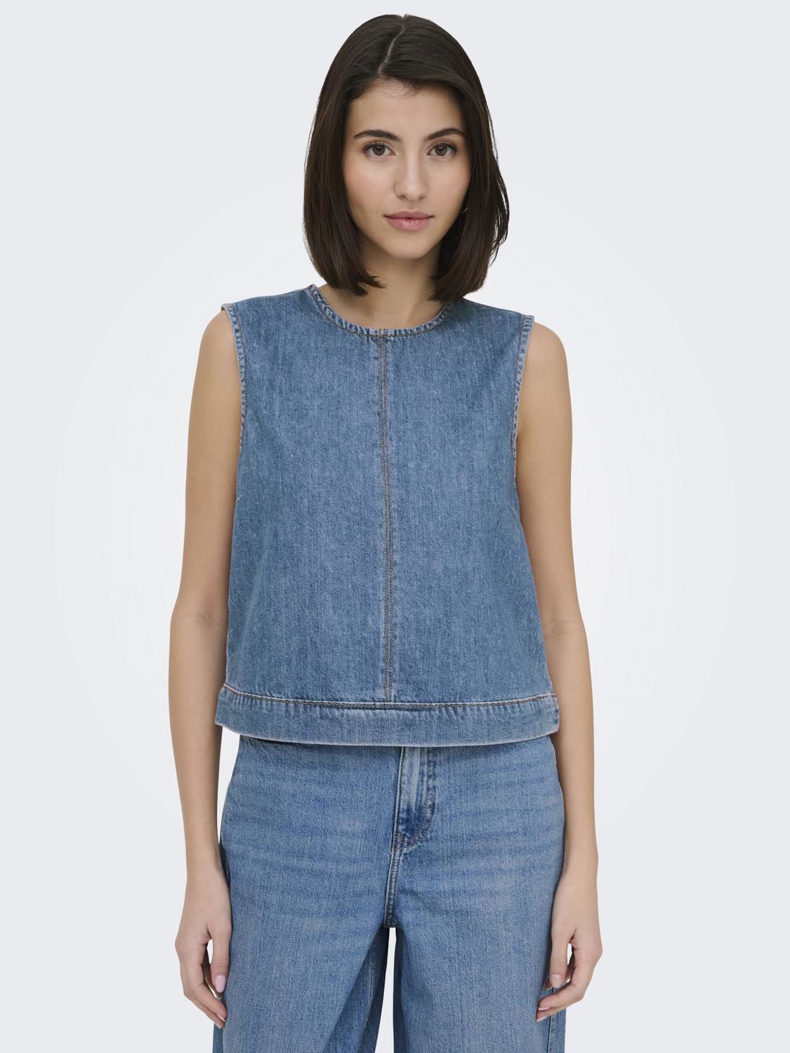 Jdybern S/l Top Dnm Blå