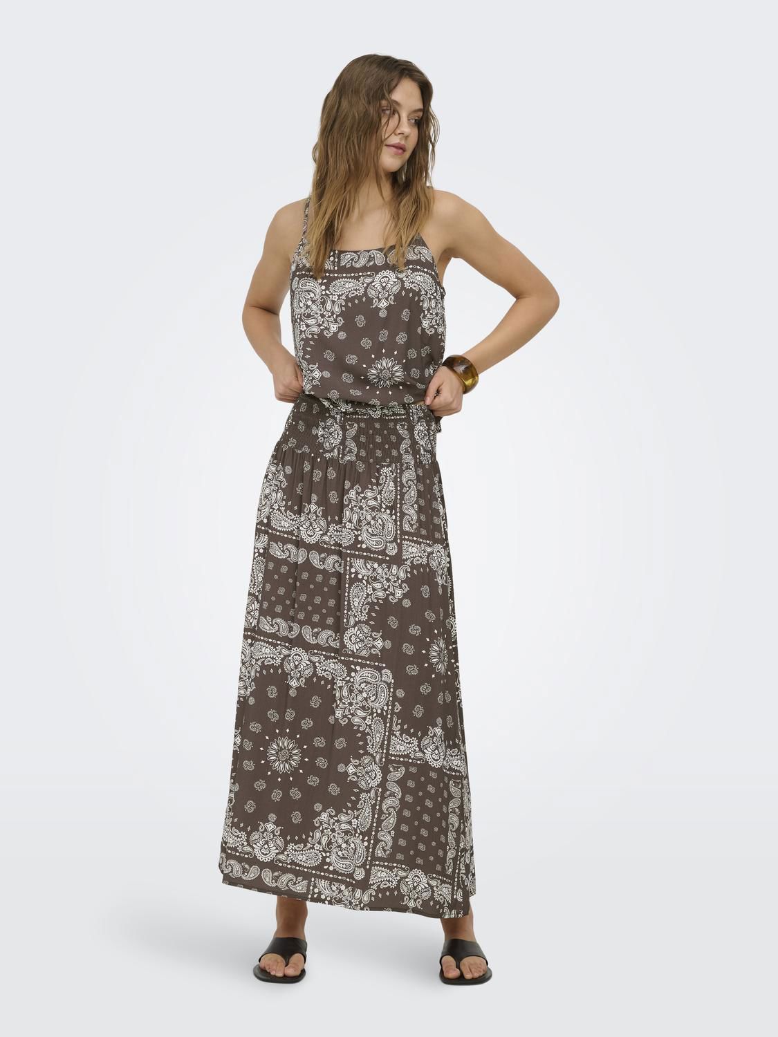 Onlsaki Ambel Long Band Skirt Wvn