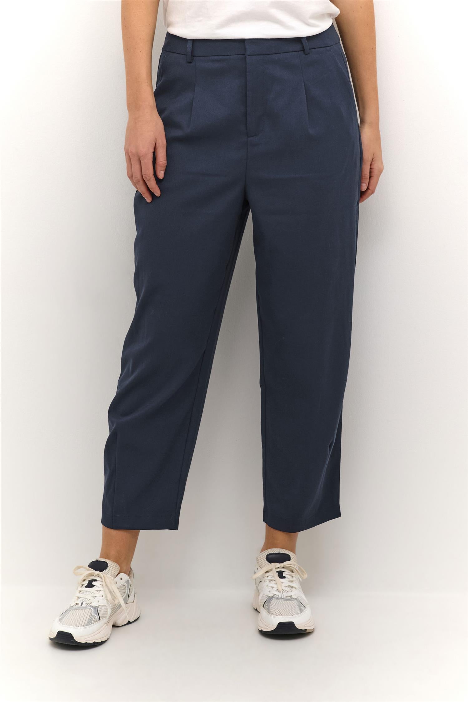Kamerle Pants Cropped Blå
