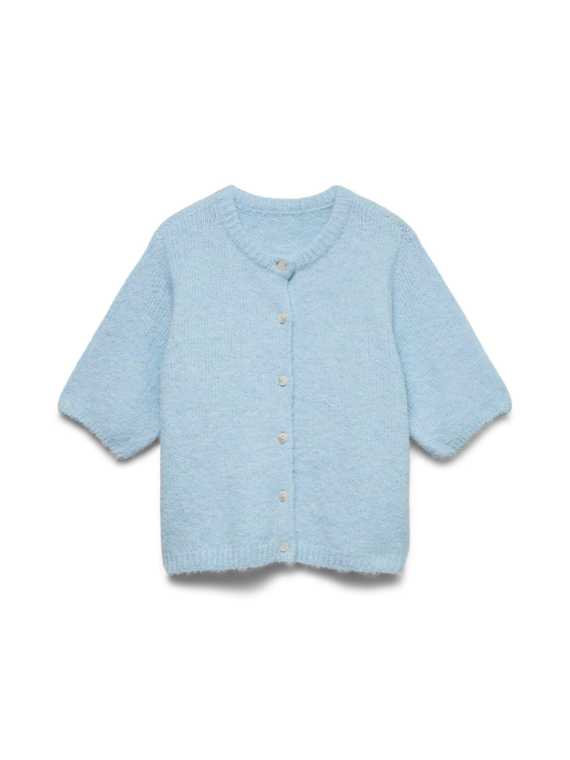 Vmkara 2/4 O-Neck Button Cardigan Exp Blå