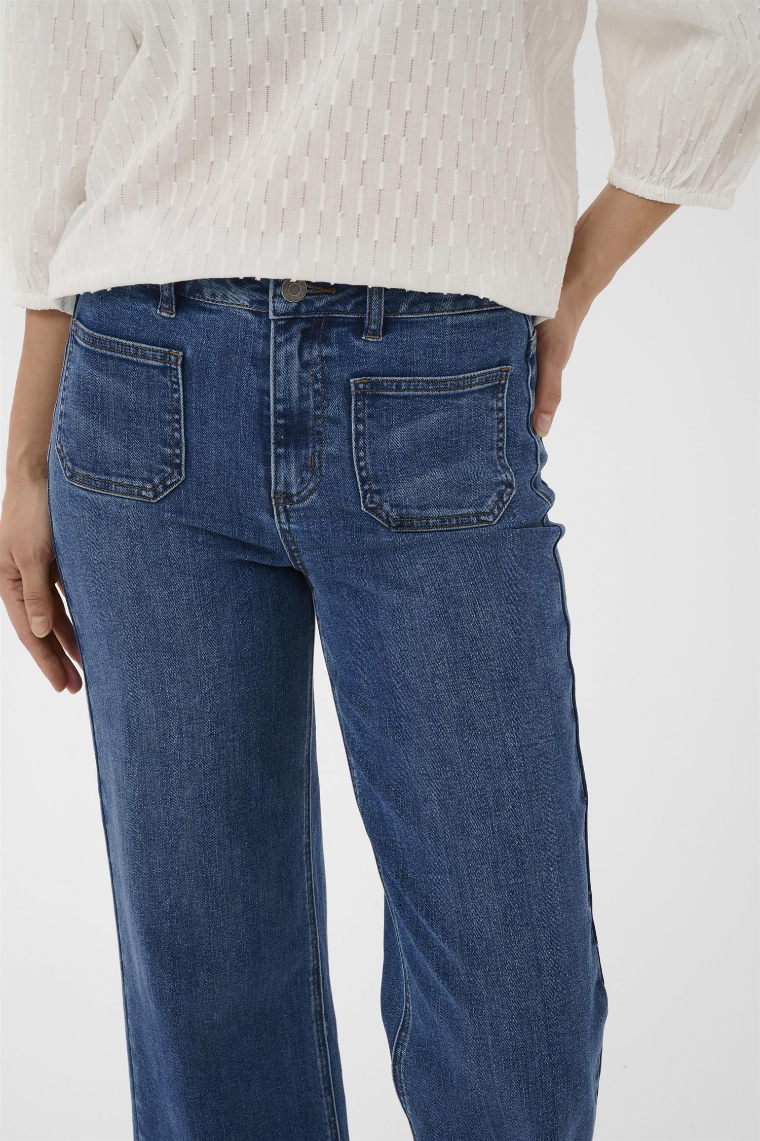 Kabrook Cropped Hw Jeans Blå