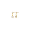 Roslyn - Crystal Stud Earrings Stainless Steel Gull