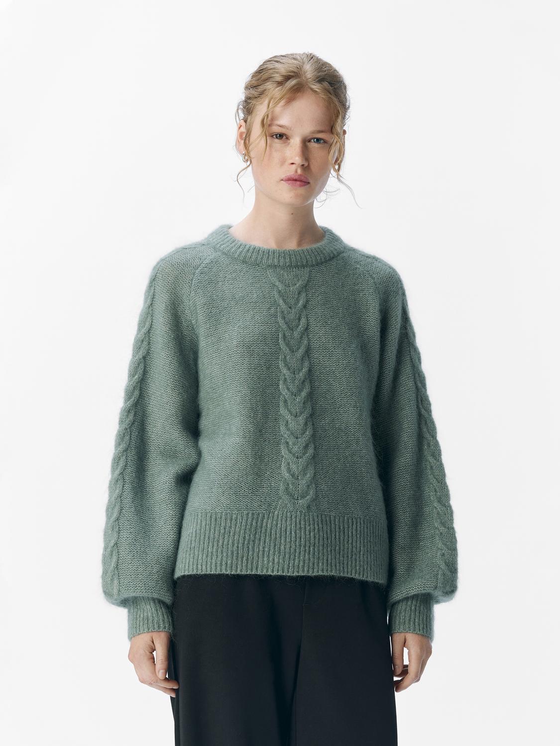 Objnete Lo Knit Pullover Noos Mellomgrønn