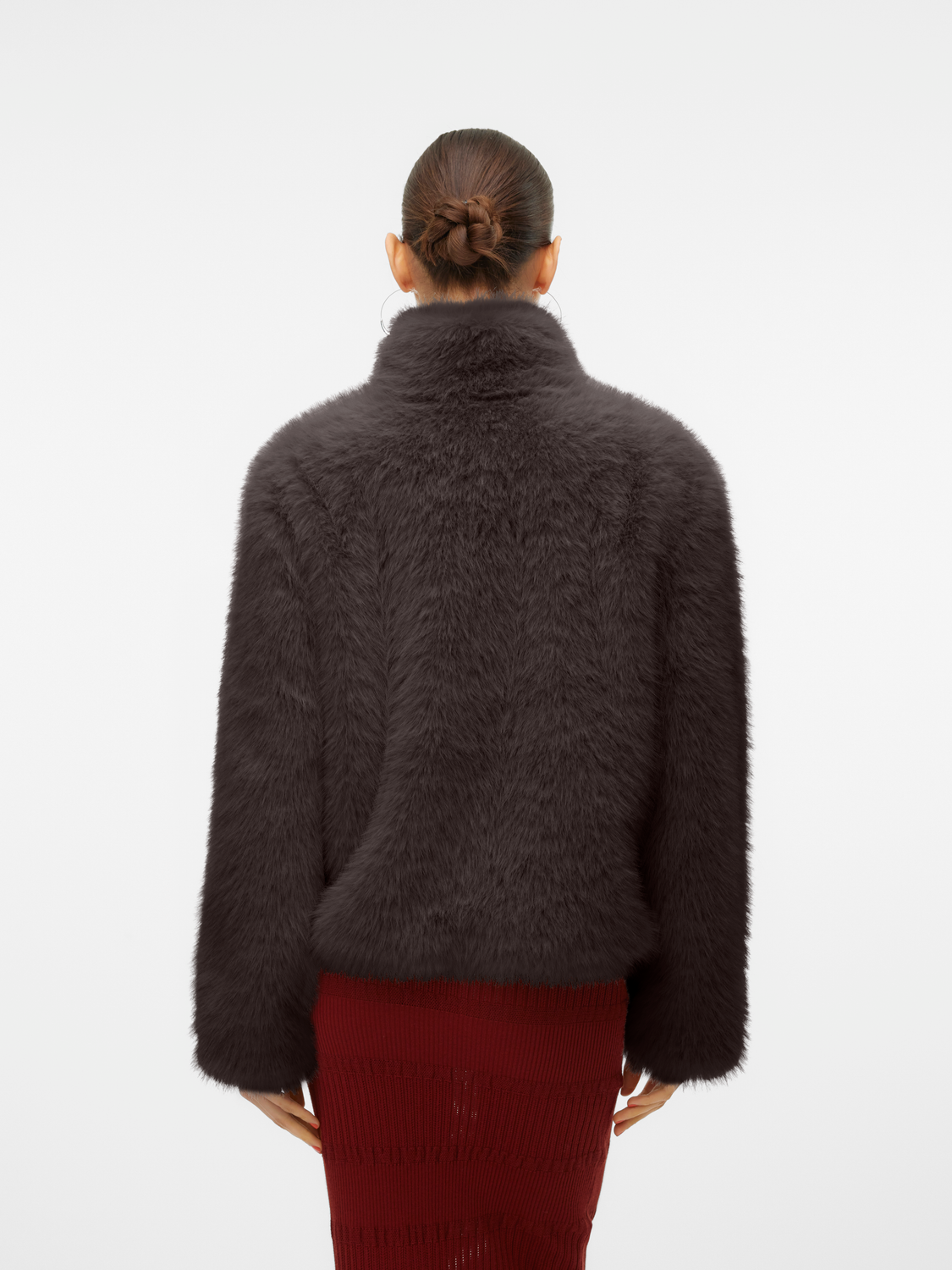 Vmmonroe Short Jacket Noos Mørkebrun