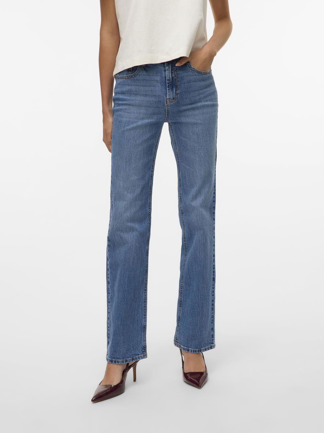 Vmtessa Hr Straight Jeans Li3114 Ga Noos Blå