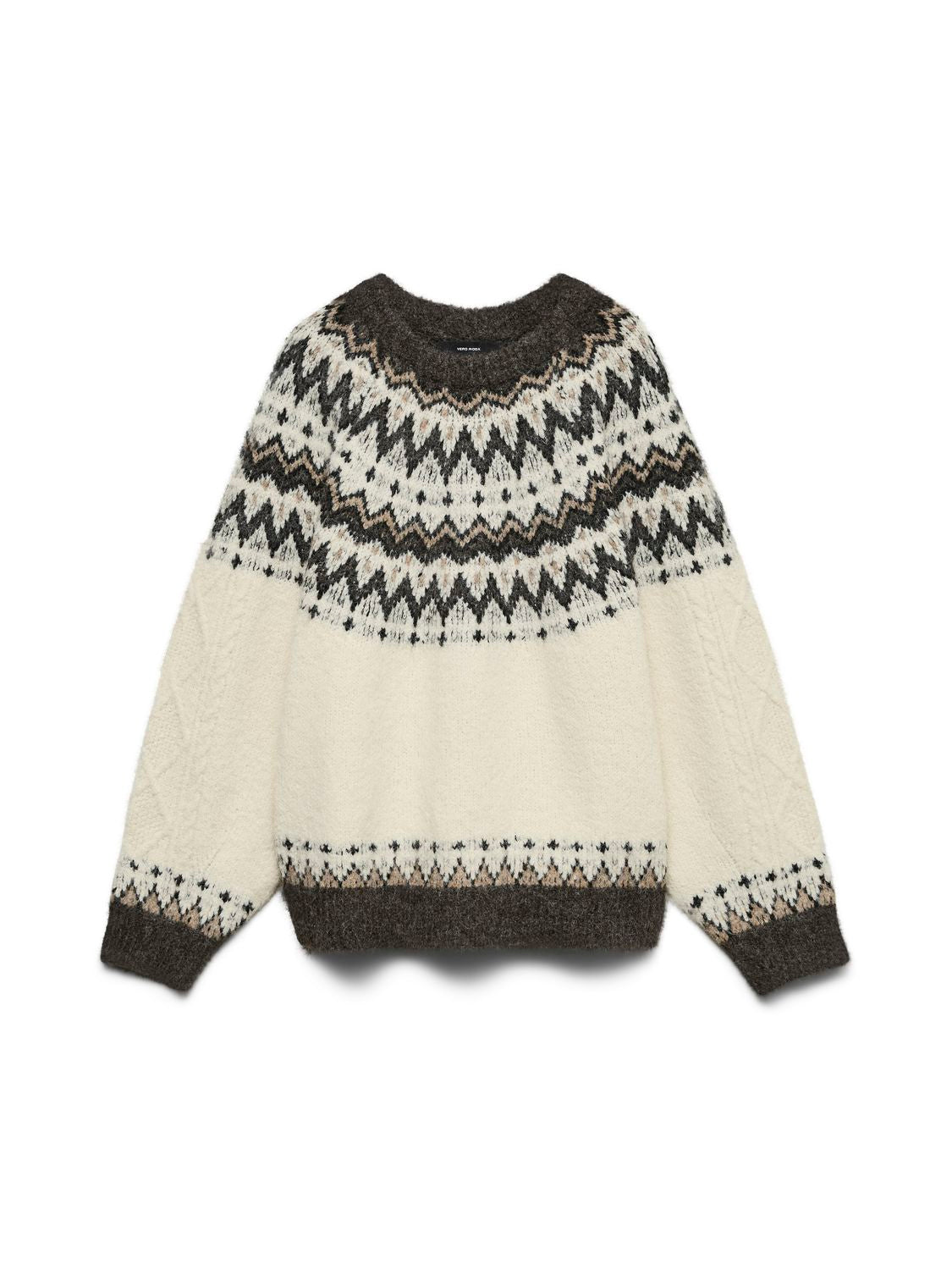 Vmjuliana Ls O-Neck Pullover Boo Grå