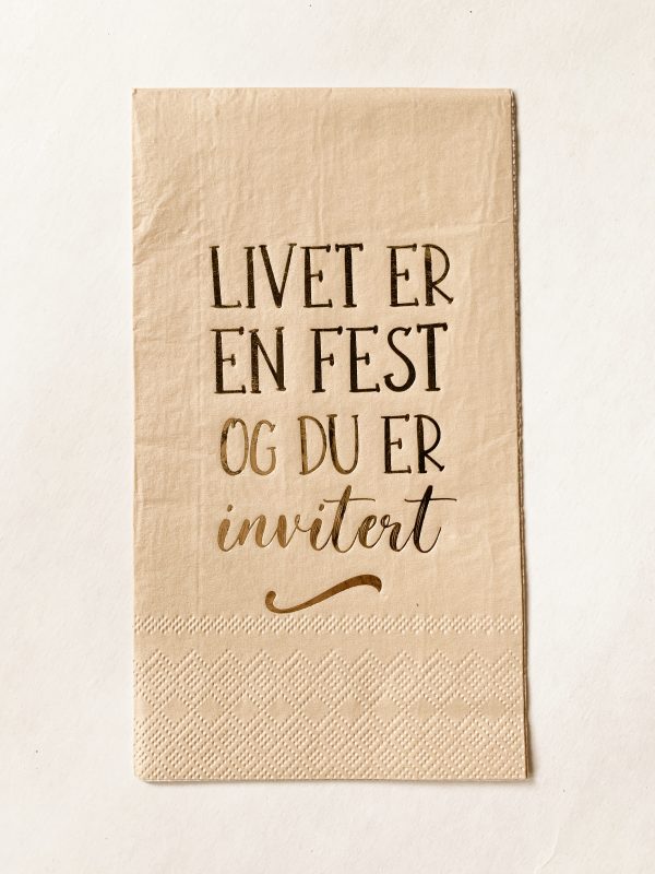 SERVIETT buffe «livet er en fest»»