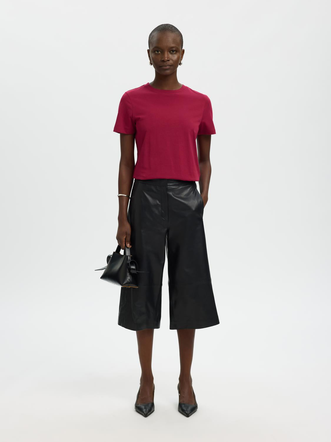 Slwmyessential Ss O-Neck Tee Noos Bringebær