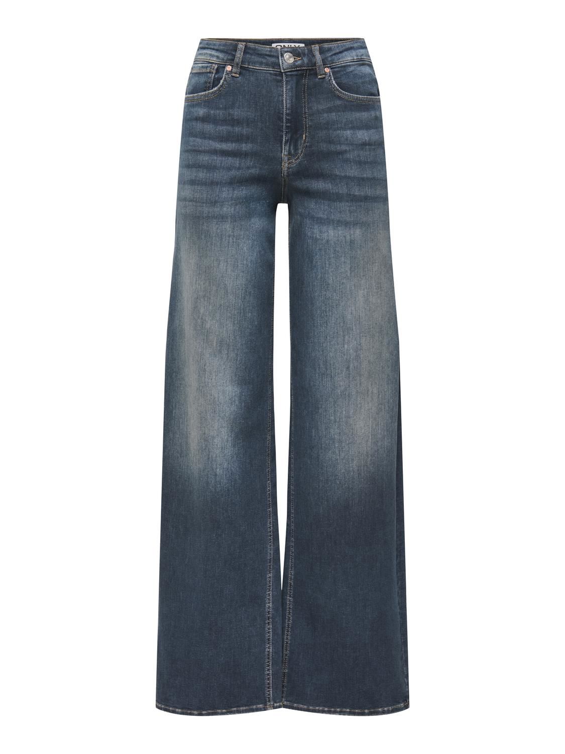 Onlmadison Blush Hw Wide Dnm Dot529 Noos Blå