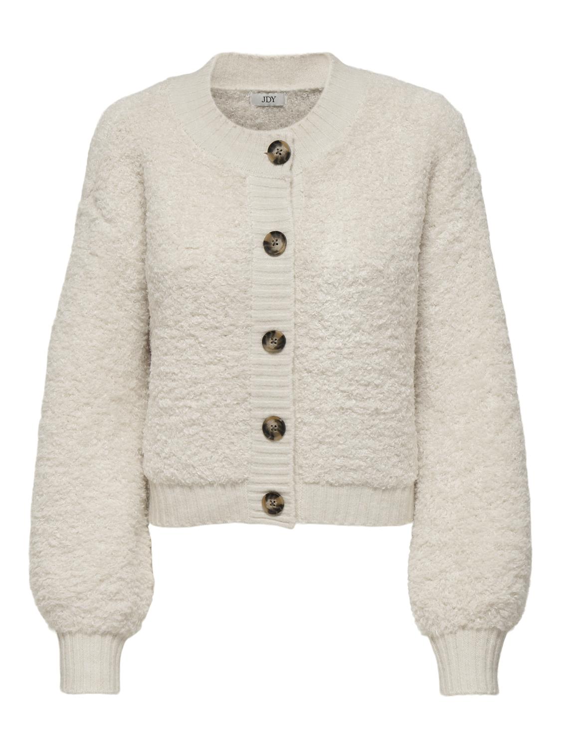 Jdyeira Life L/s Oneck Cardigan Knt Noos Lysegrå