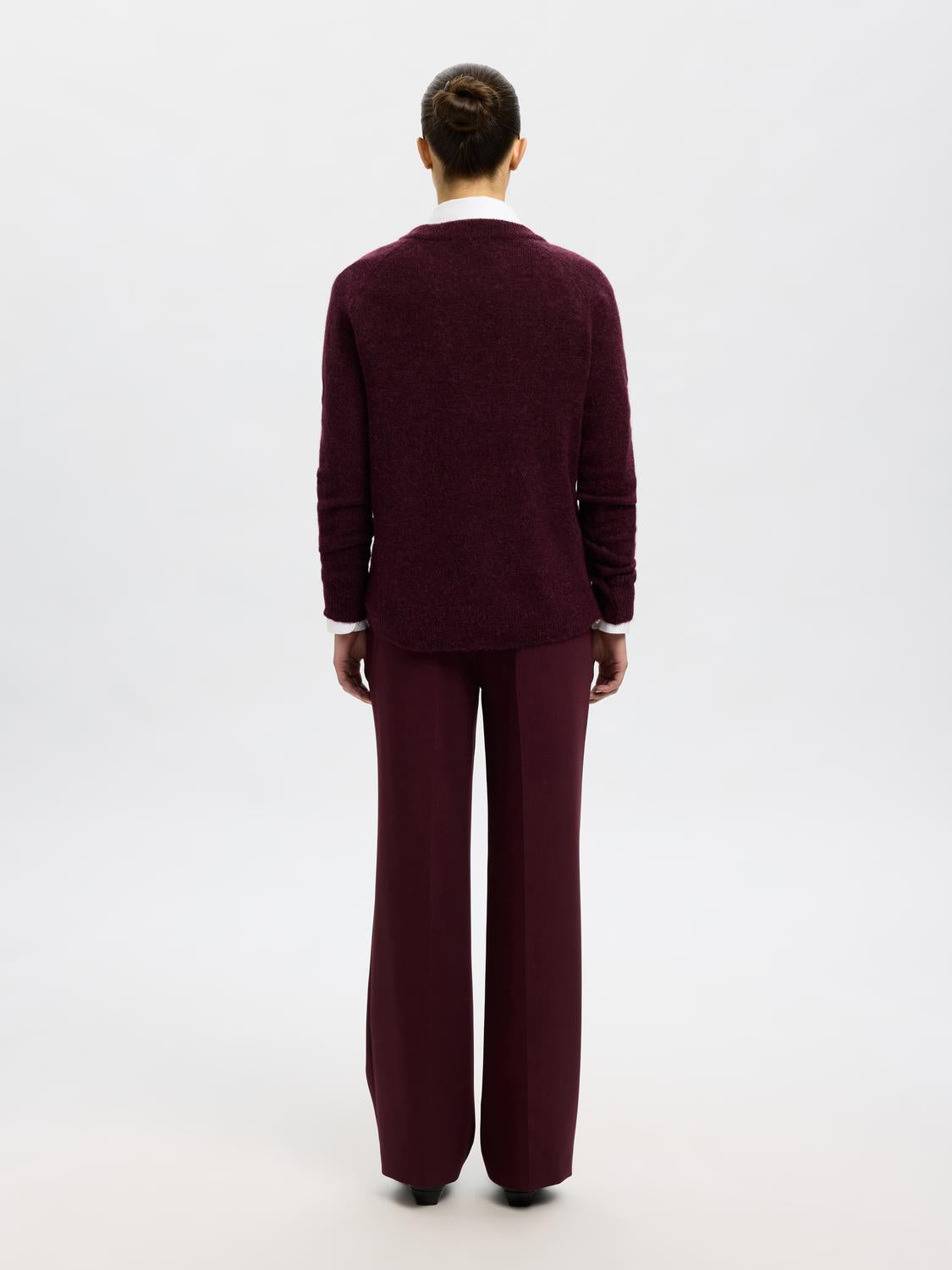 Slflulu Ls Knit O-Neck Noos Lilla