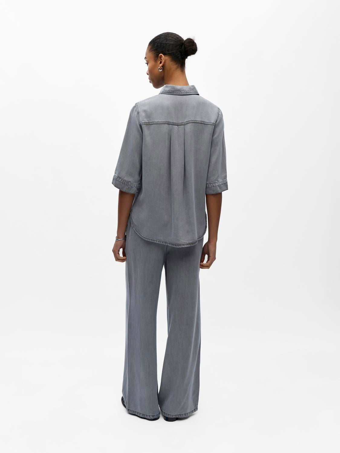 Objframe 2/4 Re Denim Top Noos Grå