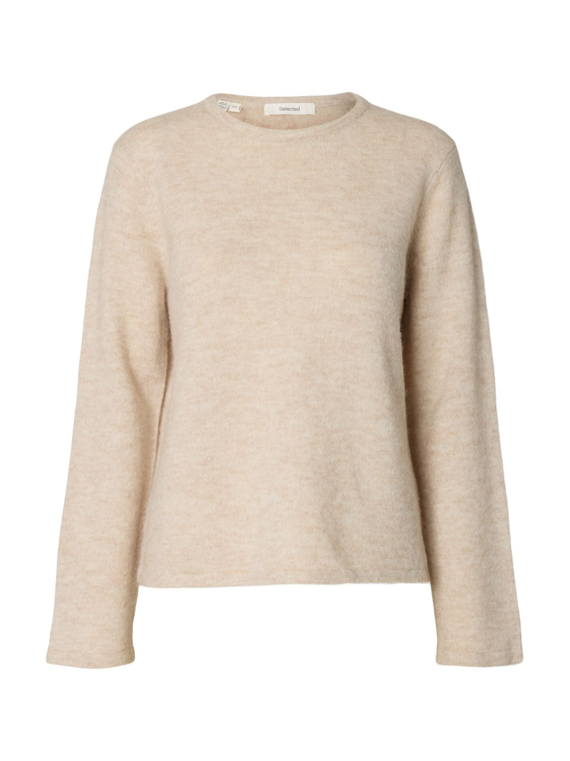 Slwlulu New Ls Knit O-Neck Noos Beige