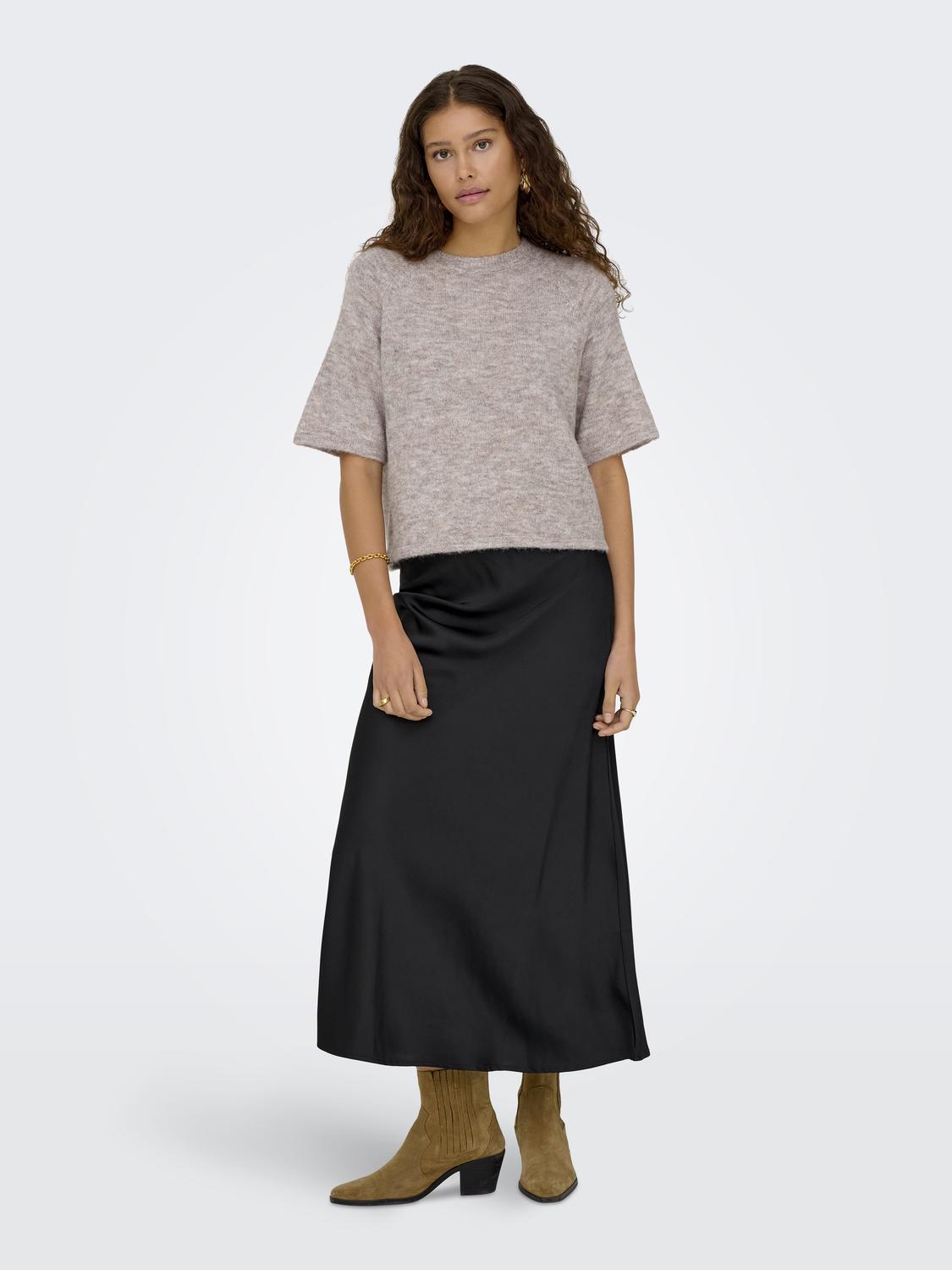 Onlazu 2/4 Raglan O-Neck Knt Beige