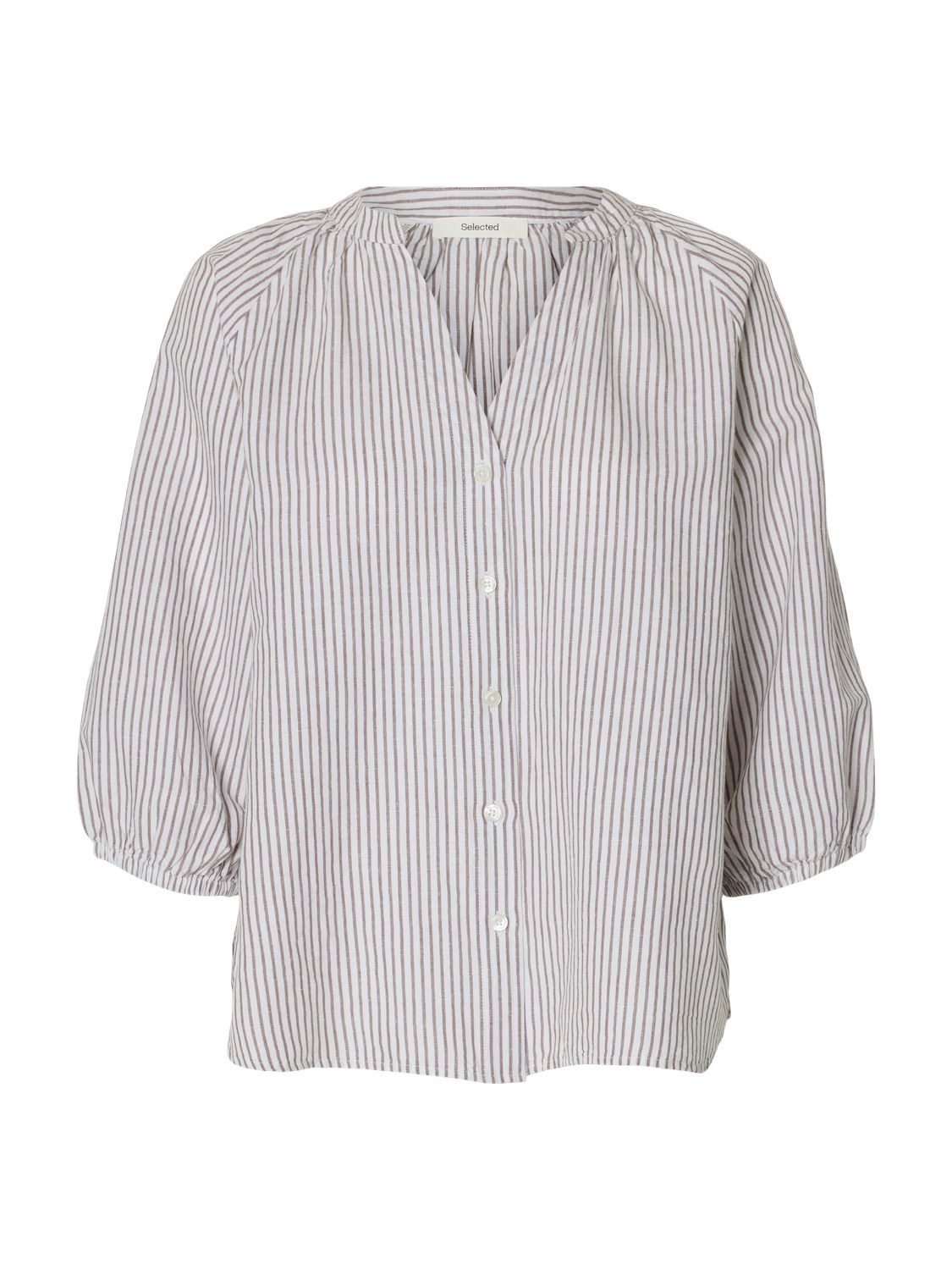 Slwcleo-Alberta Linen Blend Shirt Noos Hvit