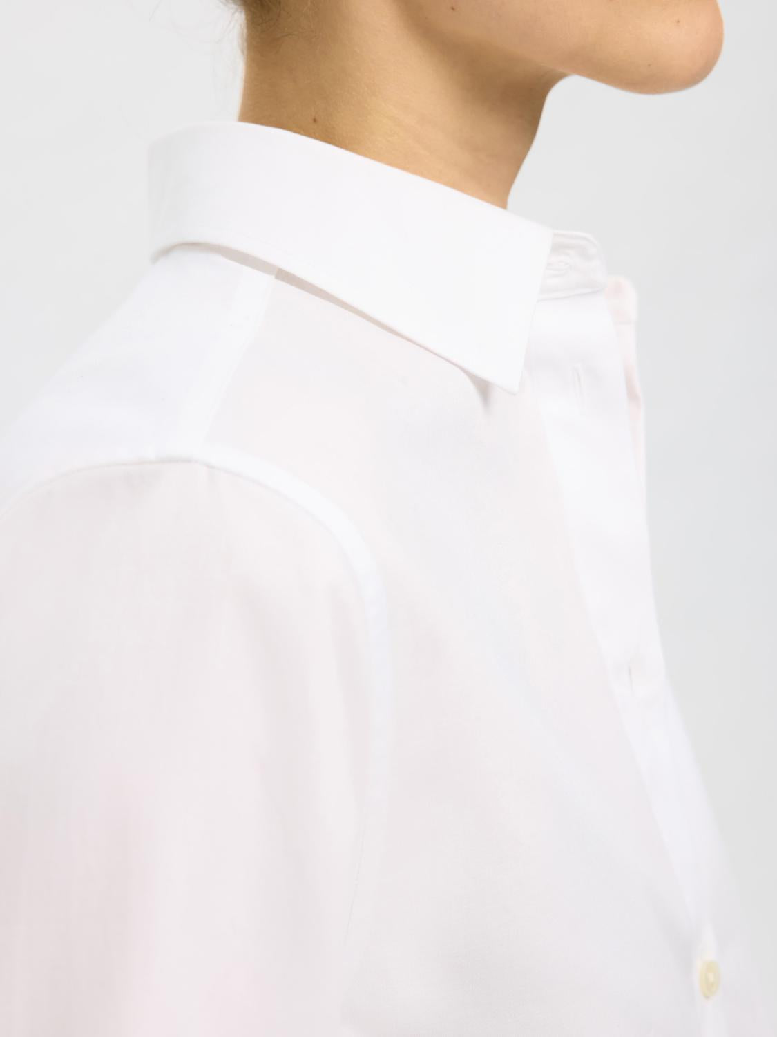 Slfester Ls Relaxed Shirt Noos Hvit