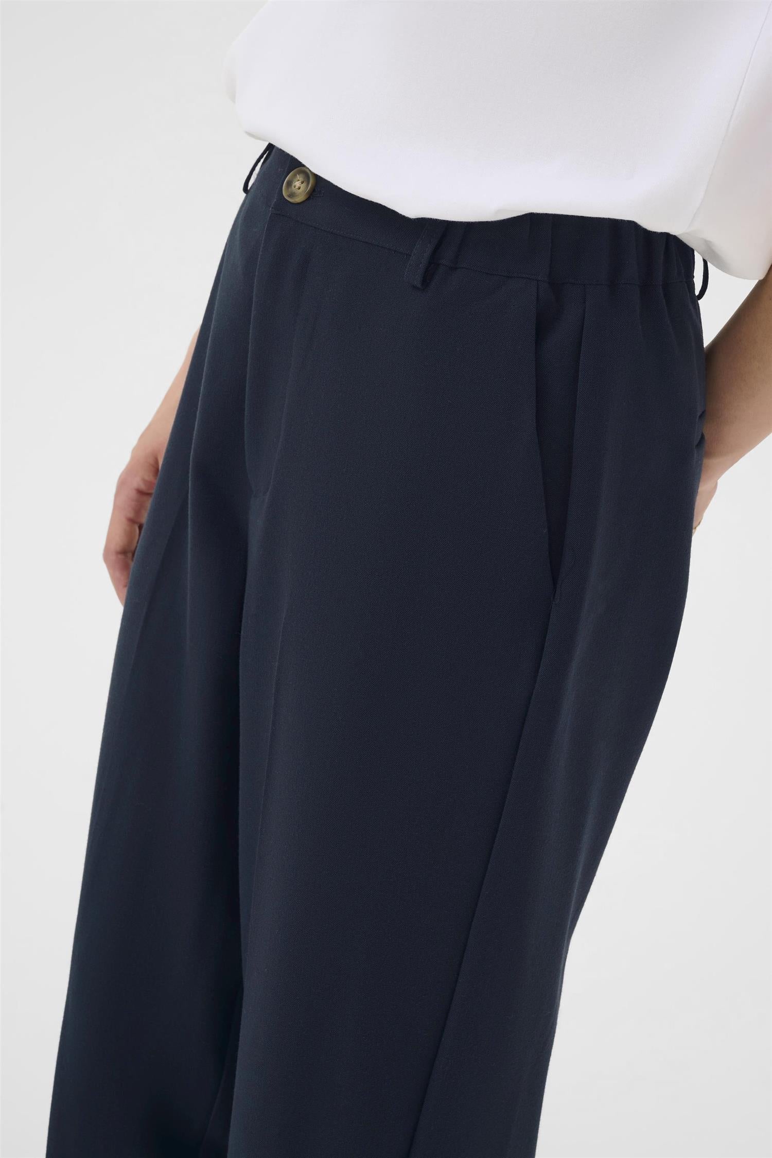 Kaheather Cropped Pants Blå