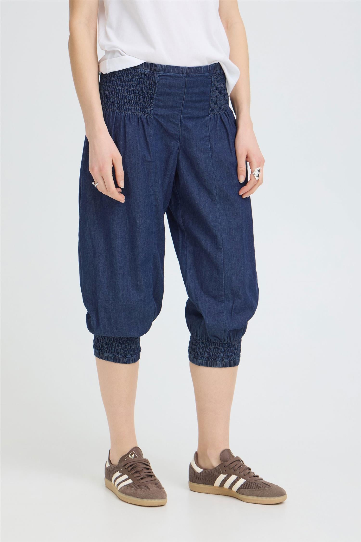 Pzjill Denim Capri Blå