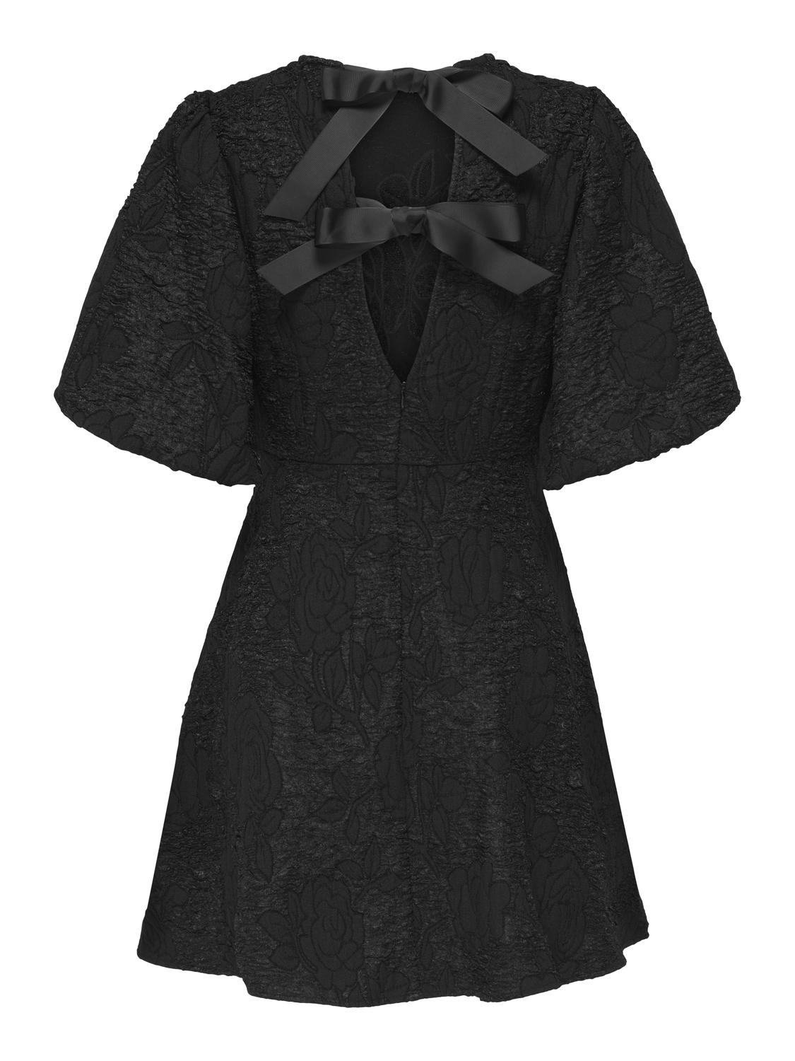 Jdydora S/s Bow Dress Wvn Svart