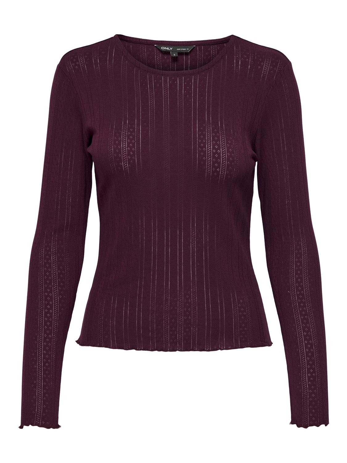 Onlcarlotta L/s Top Noos Jrs Mørkelilla