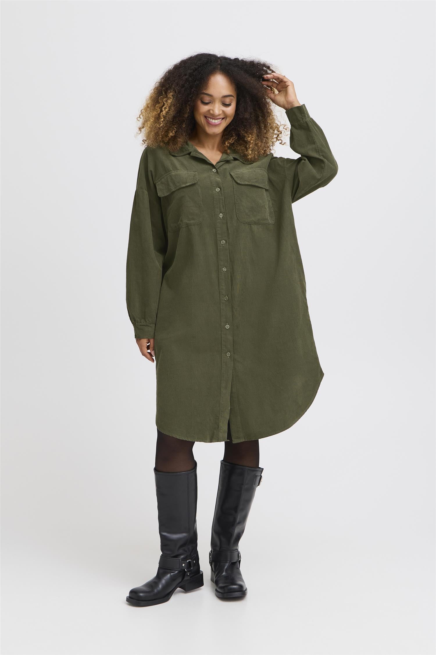 Sbtonya Shirt Dress Grønn
